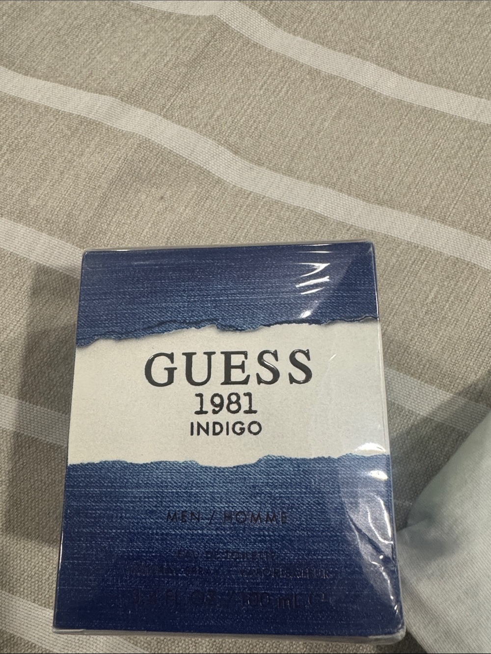 Guess Bedding Sheet Set in Indigo Blue and White